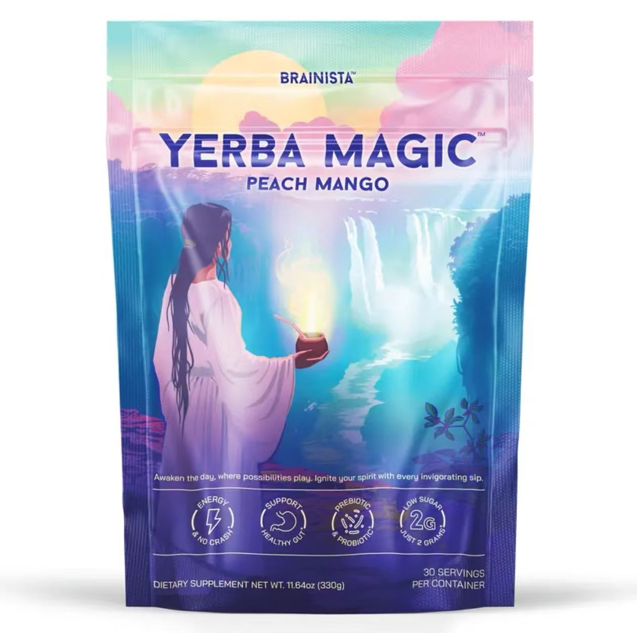 Yerba Magic | Yerba Mate Instant Tea Powder | Strawberry Matcha & Peach Mango Flavors | 30 Servings